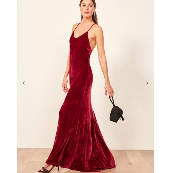 Red Velvet Gown - Picture 1 of 2